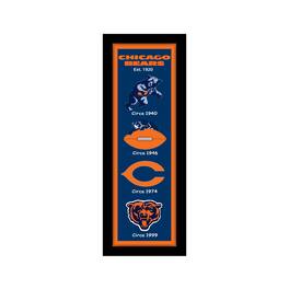 Sporticulture - Chicago Bears 8" x 26" Heritage Framed Wall Art - Multicolor