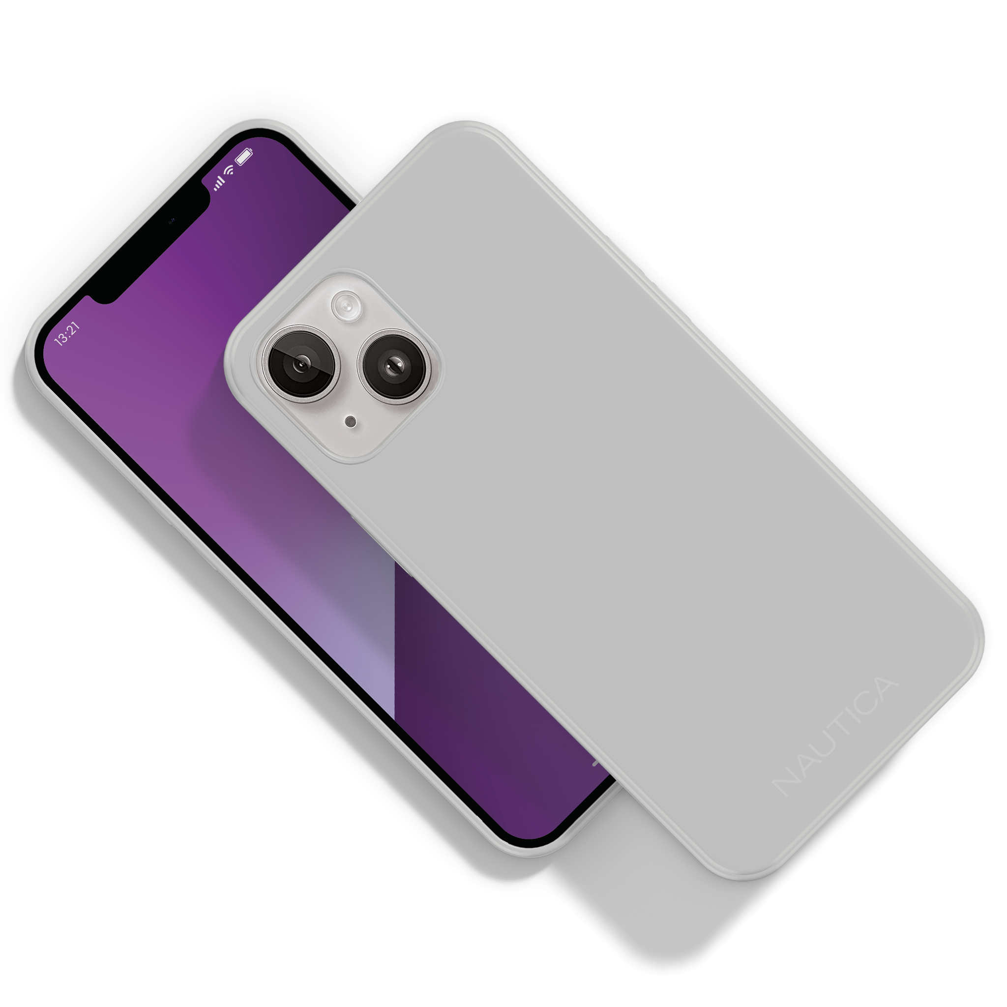 Nautica - Matte Phone Case for iPhone 14, Case with Ultra-Light, Slim Design, Anti-Scratch, Shockproof Protective Phone Cover - Off White