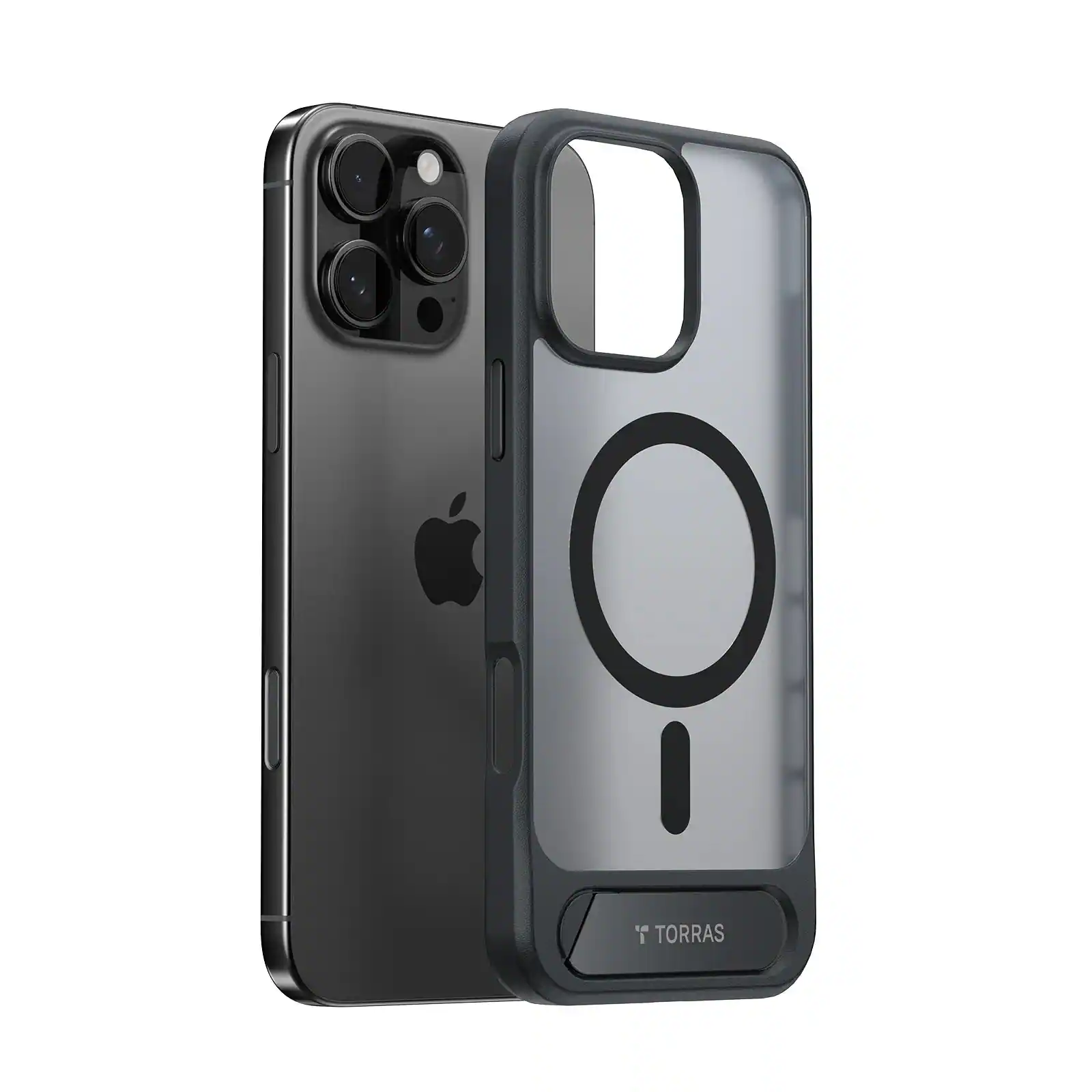 TORRAS - Ostand L1 Case for iPhone 17 - Obsidian Black