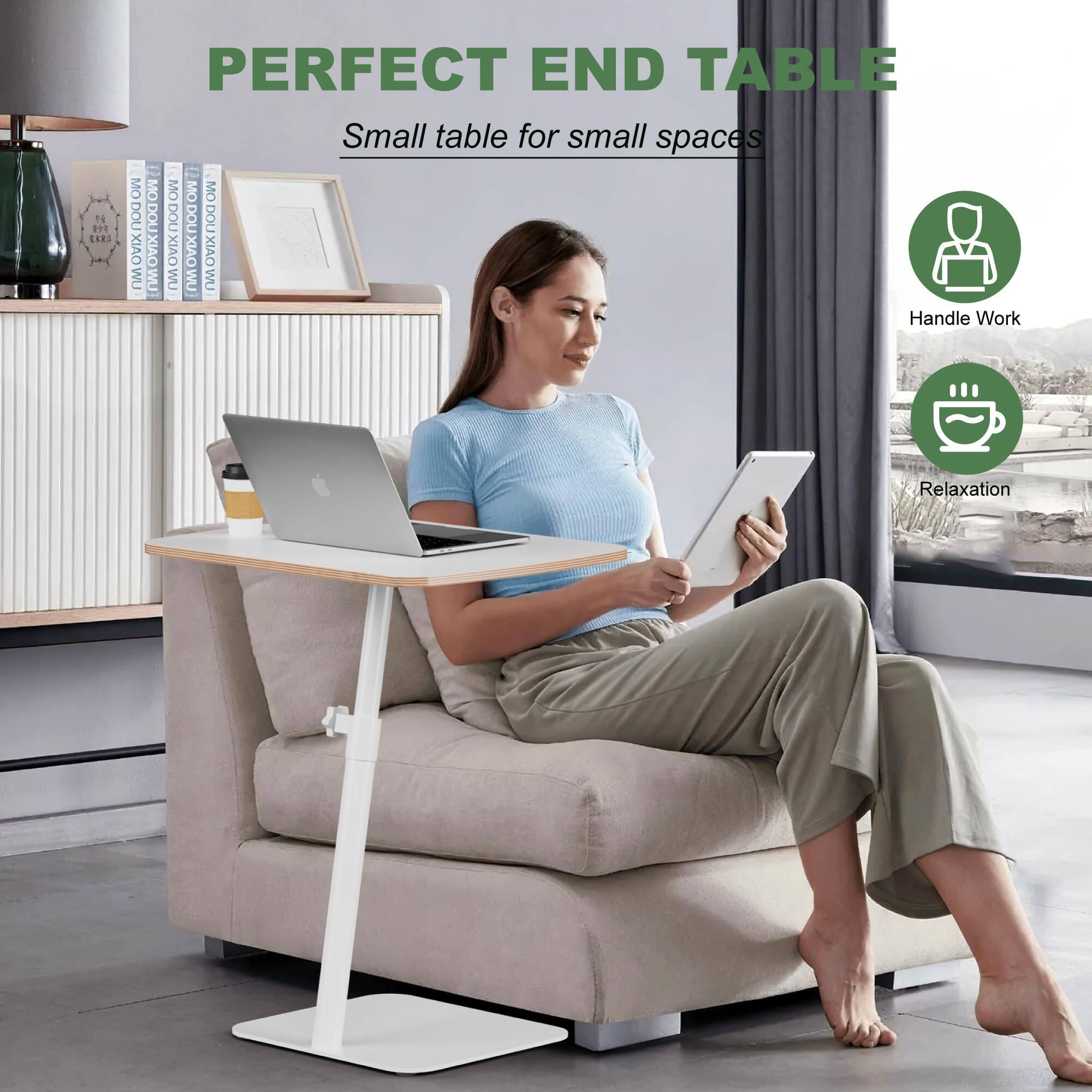 PERFECT END TABLE  
Small table for small spaces  

Handle Work  
Relaxation