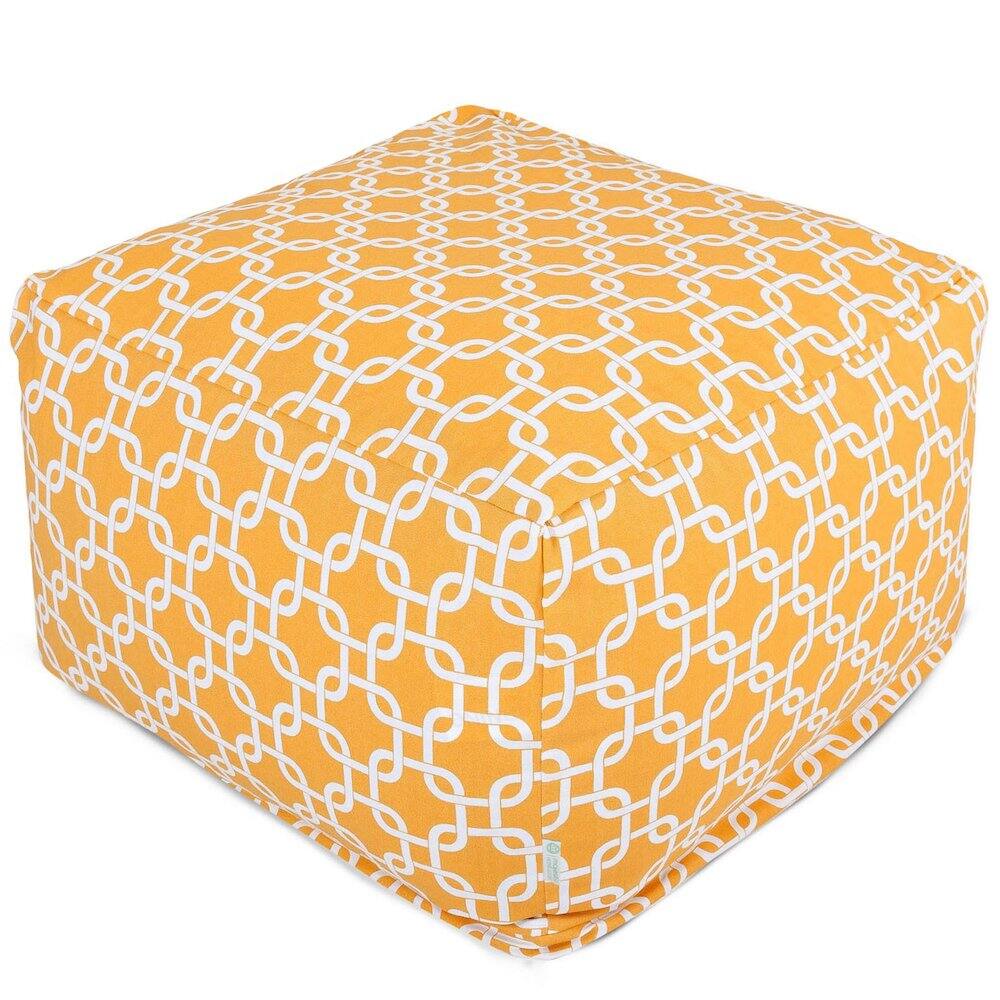 Majestic Home - Ottoman Pouf Links - Yellow