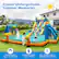 Create Unforgettable Summer Memories: Recommended Age: 3-10 Years Old, Individual Weight Limit: 100 lbs, Max. Weight Limit of Inflatable Part: 200 lbs.