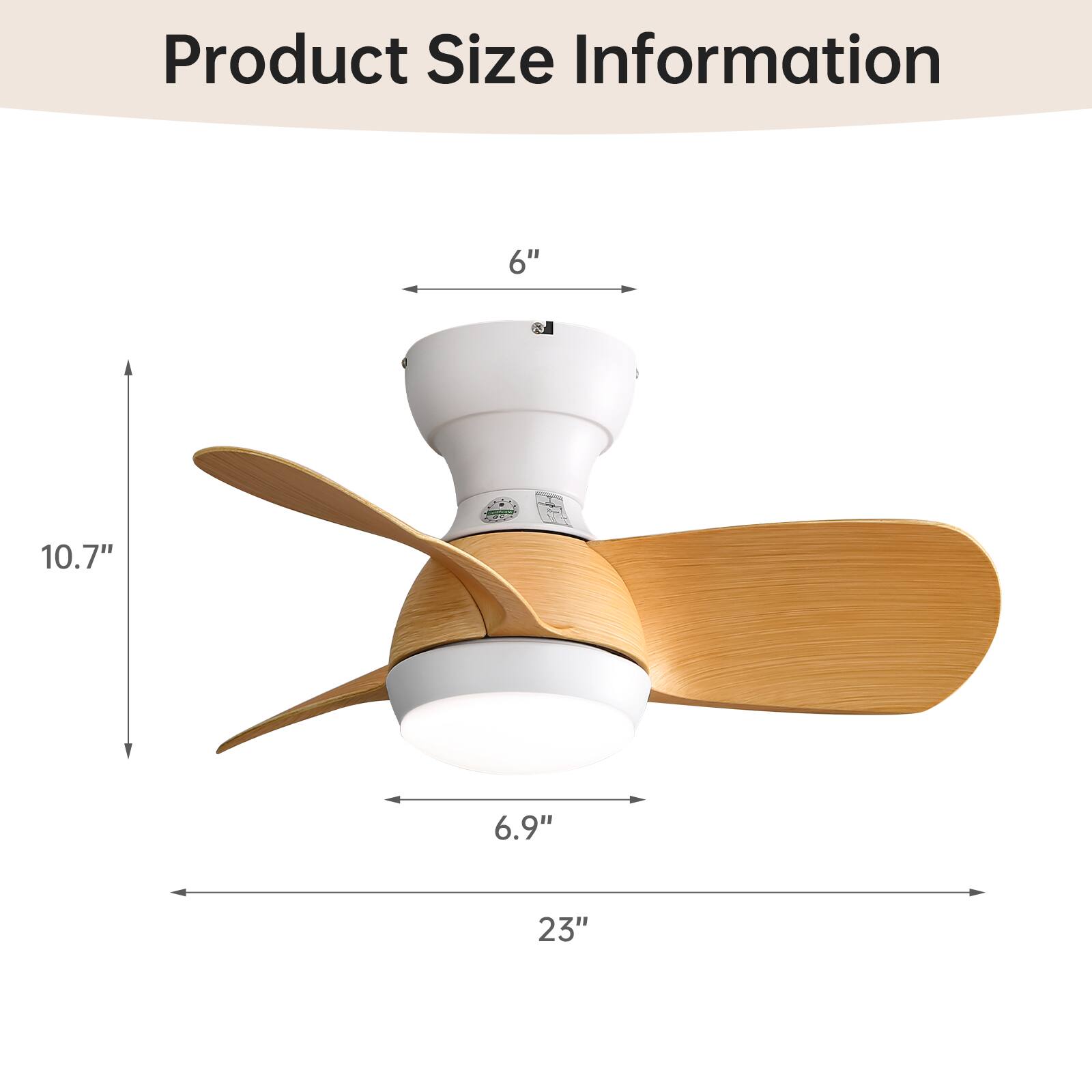 Product Size Information

- 6"
- 10.7"
- 6.9"
- 23"