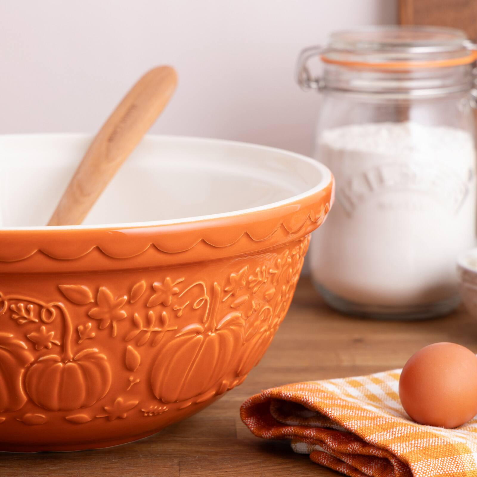 Alt View 5. Mason Cash - Pumpkin Mixing Bowl, Set of 4 - Multicolored.