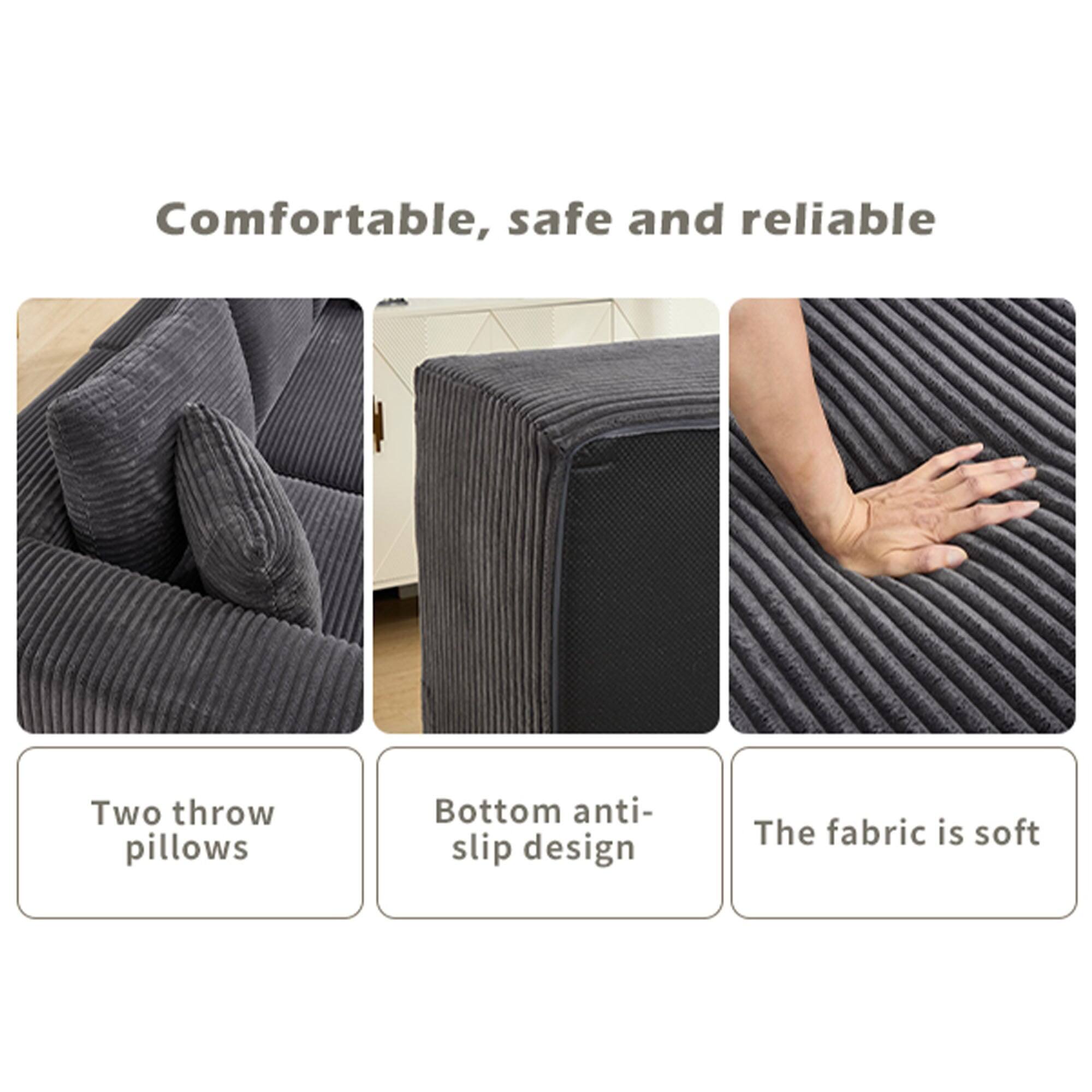 Comfortable, safe and reliable

- Two throw pillows
- Bottom anti-slip design
- The fabric is soft
