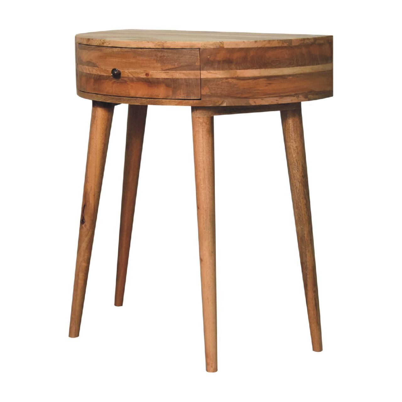 Angle. Artisan Furniture - Odyssey Oak-ish Console Table - Brown.