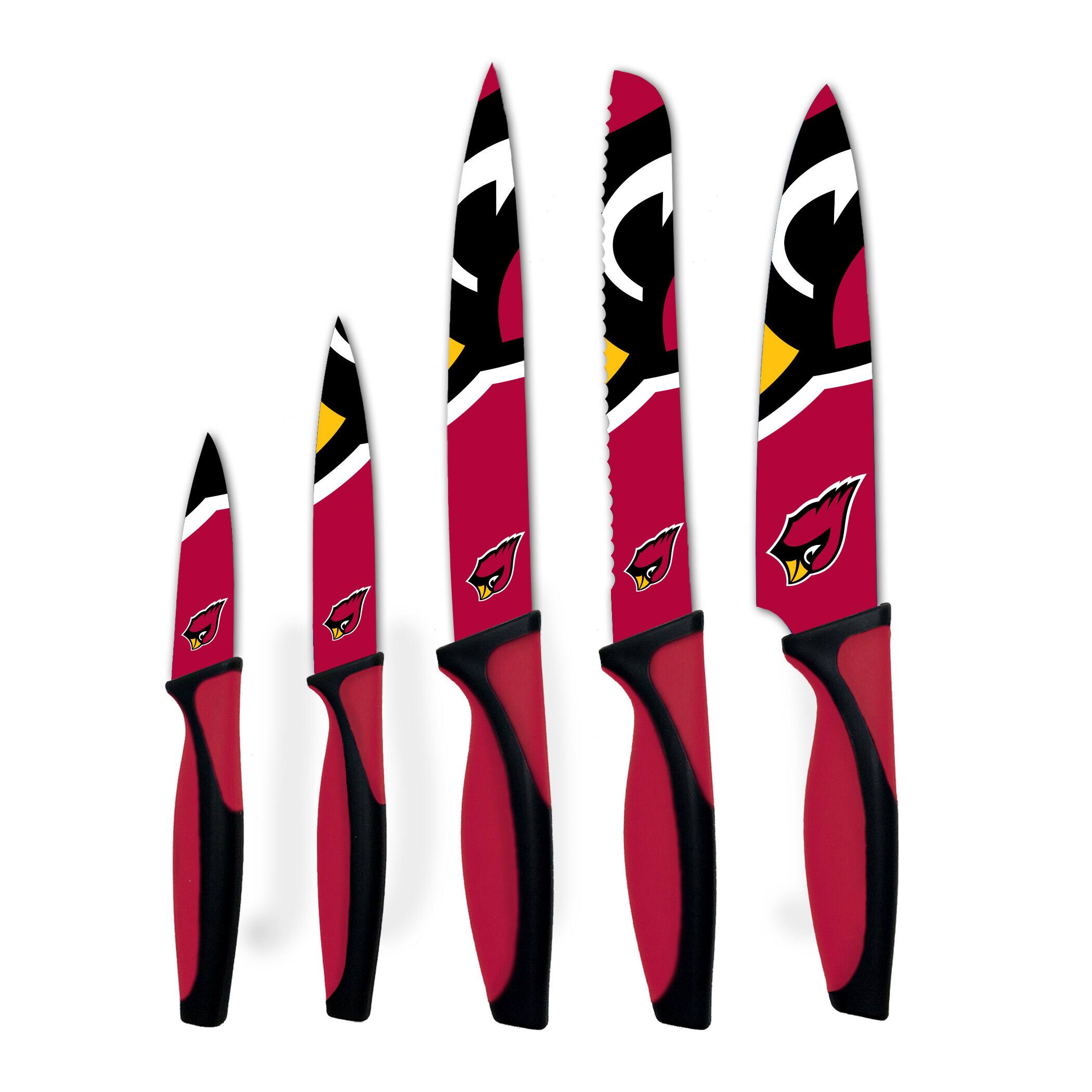 Alt View 1. Woodrow - Arizona Cardinals 5-Piece Stainless Steel Cutlery Knife Set - Multicolor.