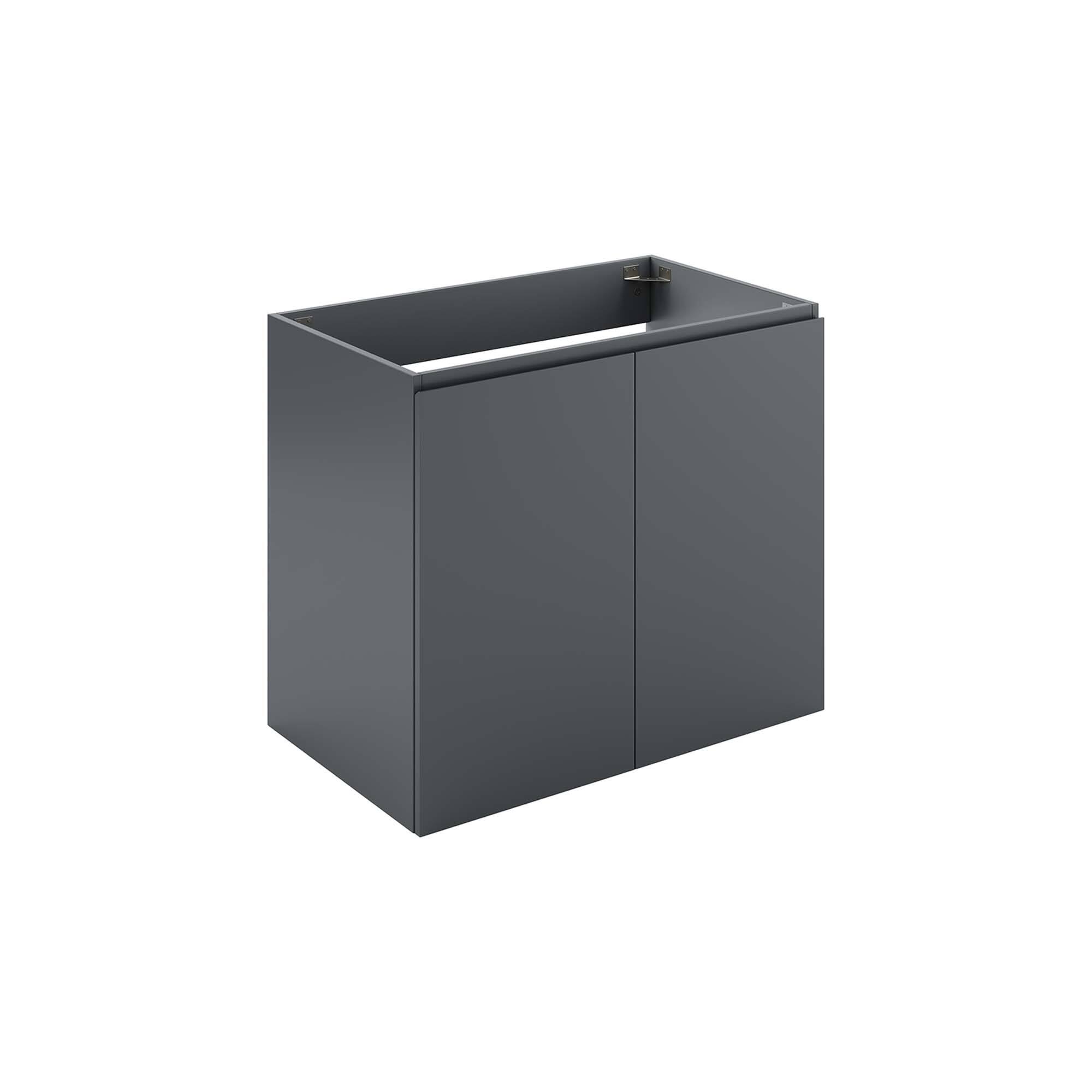 Angle. Modway - Bryn Wall-Mount Bathroom Cabinet Basin Not Included - Gray.