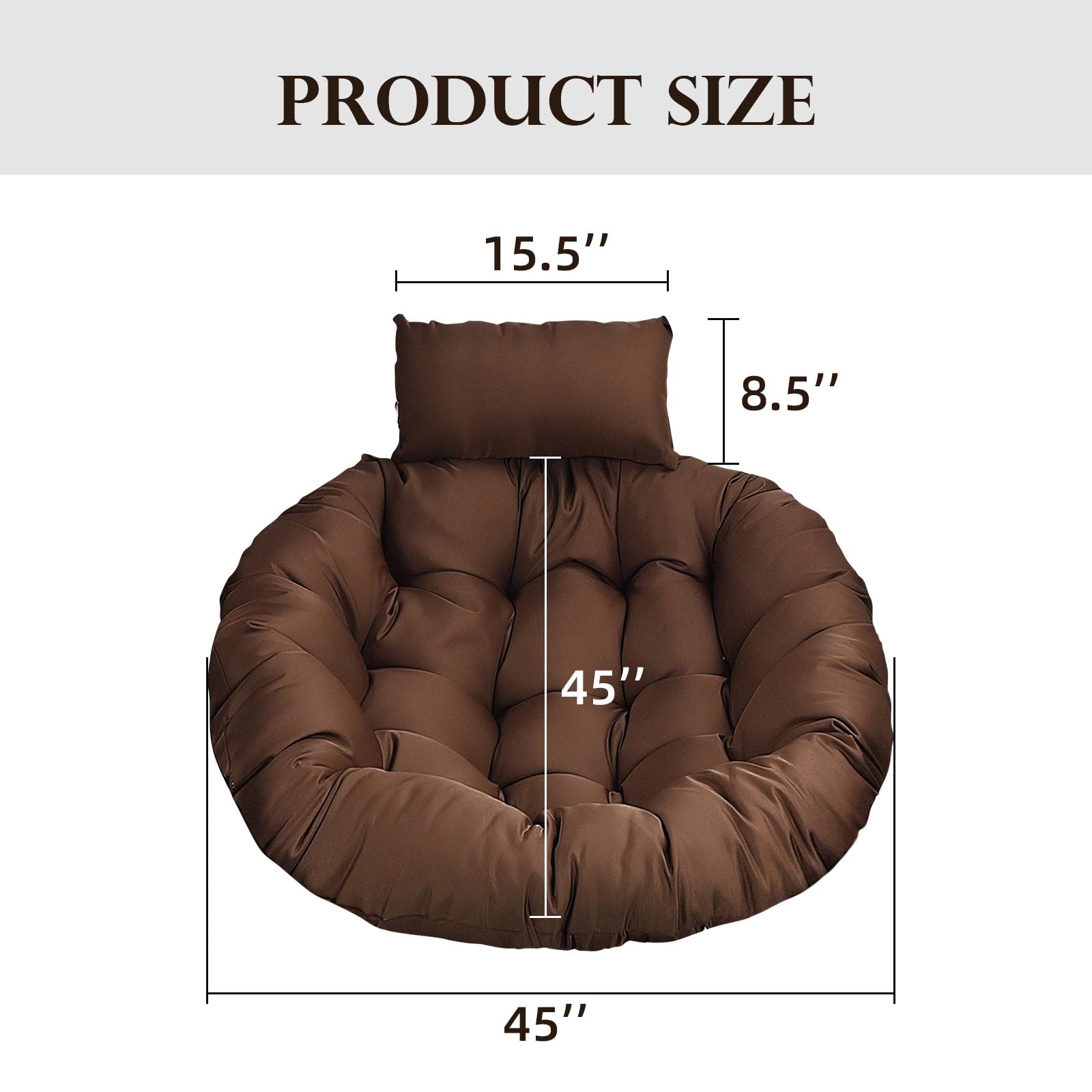 PRODUCT SIZE

15.5"  
8.5"  
45"  
45"