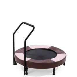 Ecooso - 36" Foldable Kids Trampoline w/ Handlebar, Quiet Bungee Rebounder, Indoor Use, Ages 1+ - Pink