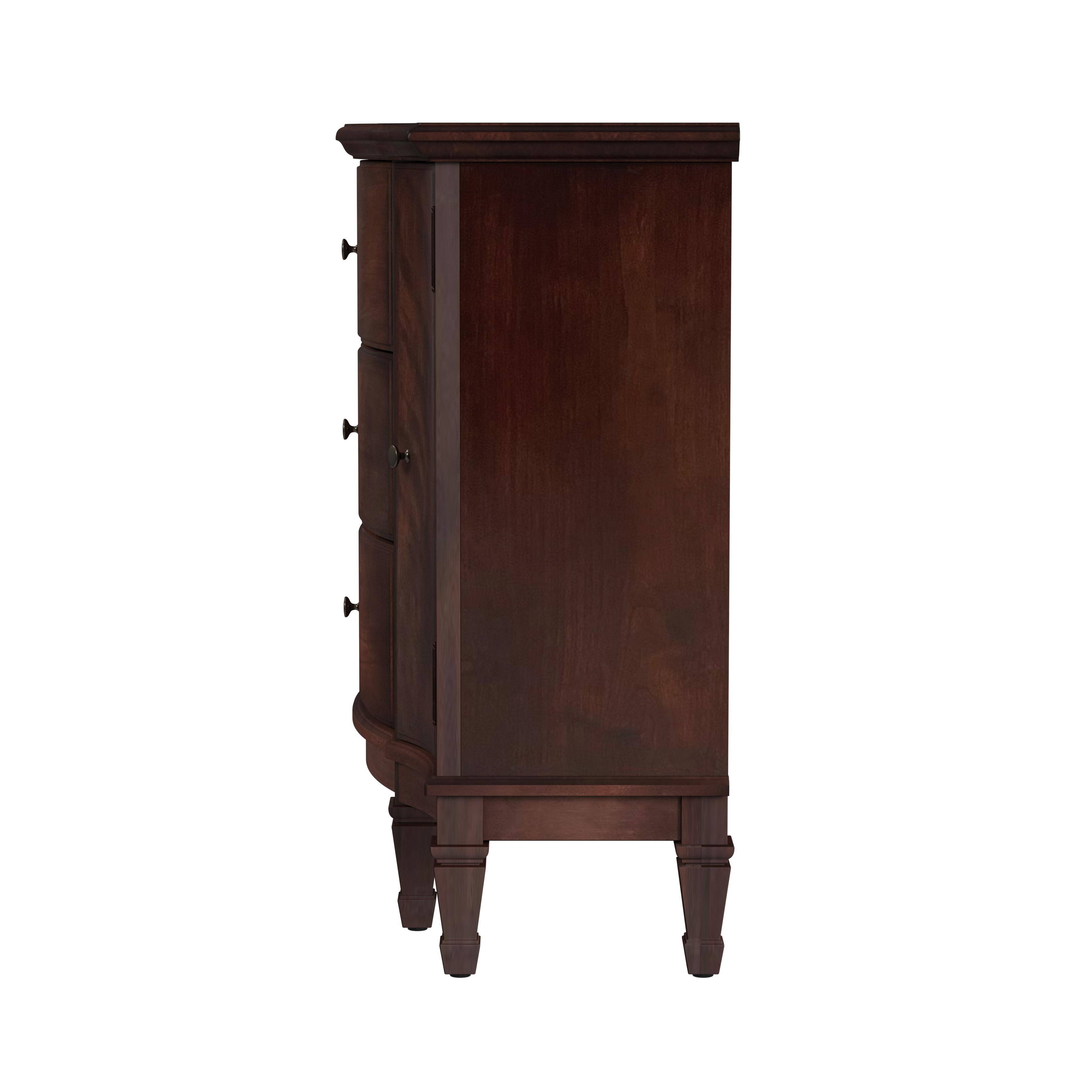 Alt View 2. Butler Specialty - Sheffield 40 in. W Demilune Wood 3 Drawer 2 Door Accent Cabinet - Dark Brown.