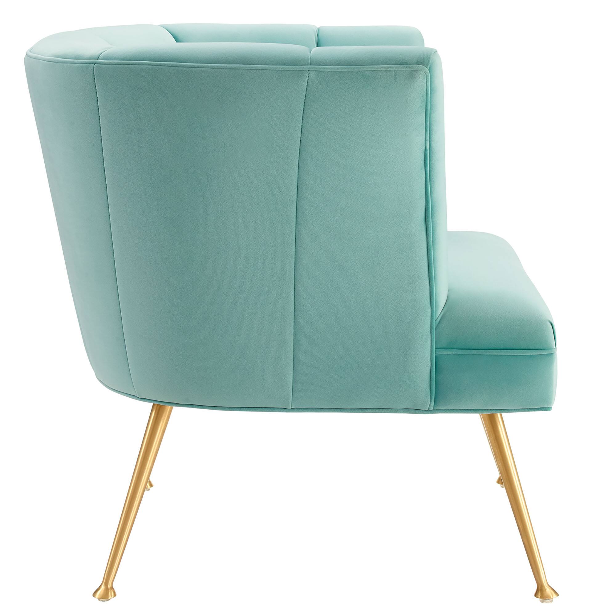 Alt View 1. Modway - Veronica Channel Tufted Performance Velvet Armchair by Modway - Mint.