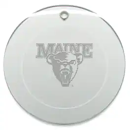 Jardine - Maine Black Bears 3'' Glass Round Ornament - Multicolor