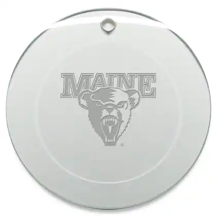 Front. Jardine - Maine Black Bears 3'' Glass Round Ornament - Multicolor.