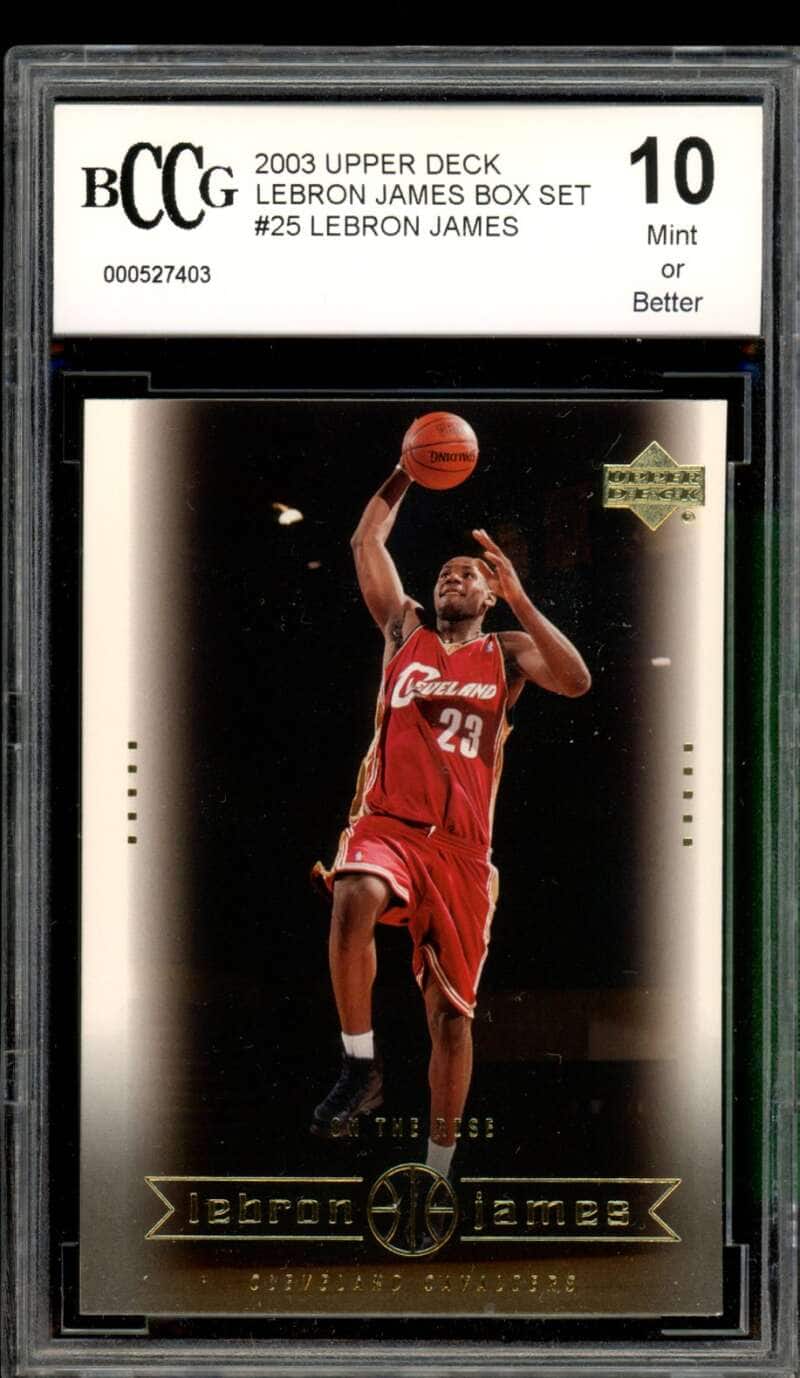 Lebron James Rookie Card 2003 Upper Deck Box Set #25 BGS BCCG 10