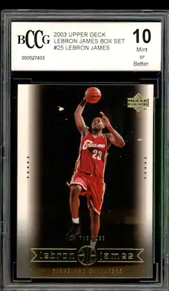 Lebron James Rookie Card 2003 Upper Deck Box Set #25 BGS BCCG 10