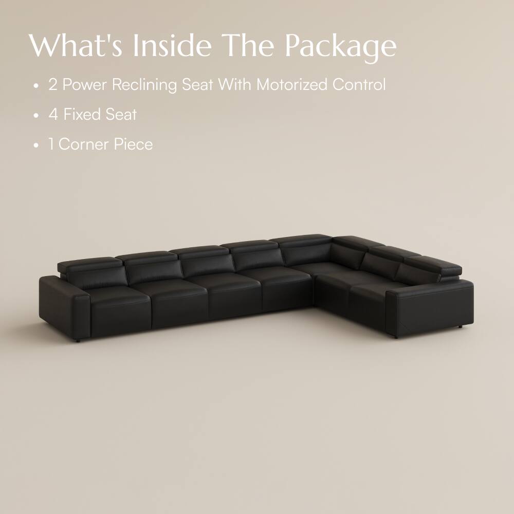 What's Inside The Package
- 2 Power Reclining Seat With Motorized Control
- 4 Fixed Seat
- 1 Corner Piece