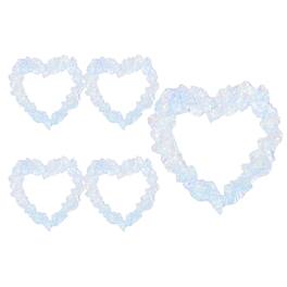 Unique Bargains - 5pcs Mini Vintage Picture Frames, 2in Resin Glow-in-dark Glitter Diamond Tiny Photo Frame for DIY - Light Blue