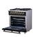 Alt View 7. Forno Appliances - Massimo 4.32 Cu. Ft. Freestanding Dual Fuel True Convection Range with Air Fryer Basket - Black.