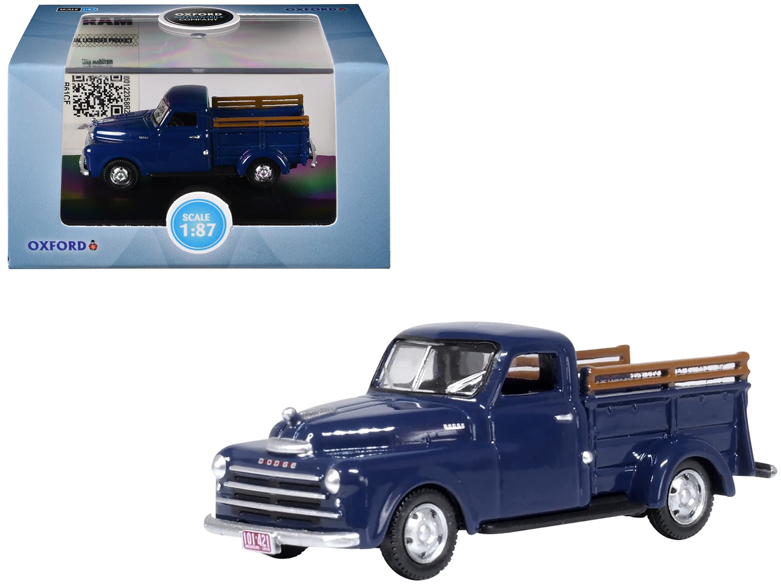 1948 Dodge B-1B Pickup Truck Waterway Blue 1/87 (HO) Scale Diecast Model Car by Oxford Diecast price history on PriceWatchPro