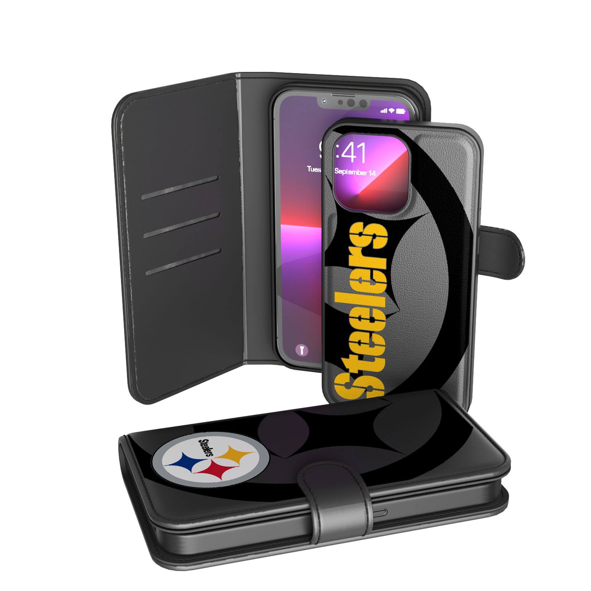 Keyscaper NFL Pittsburgh Steelers iPhone Wallet Case Plus/8 Plus