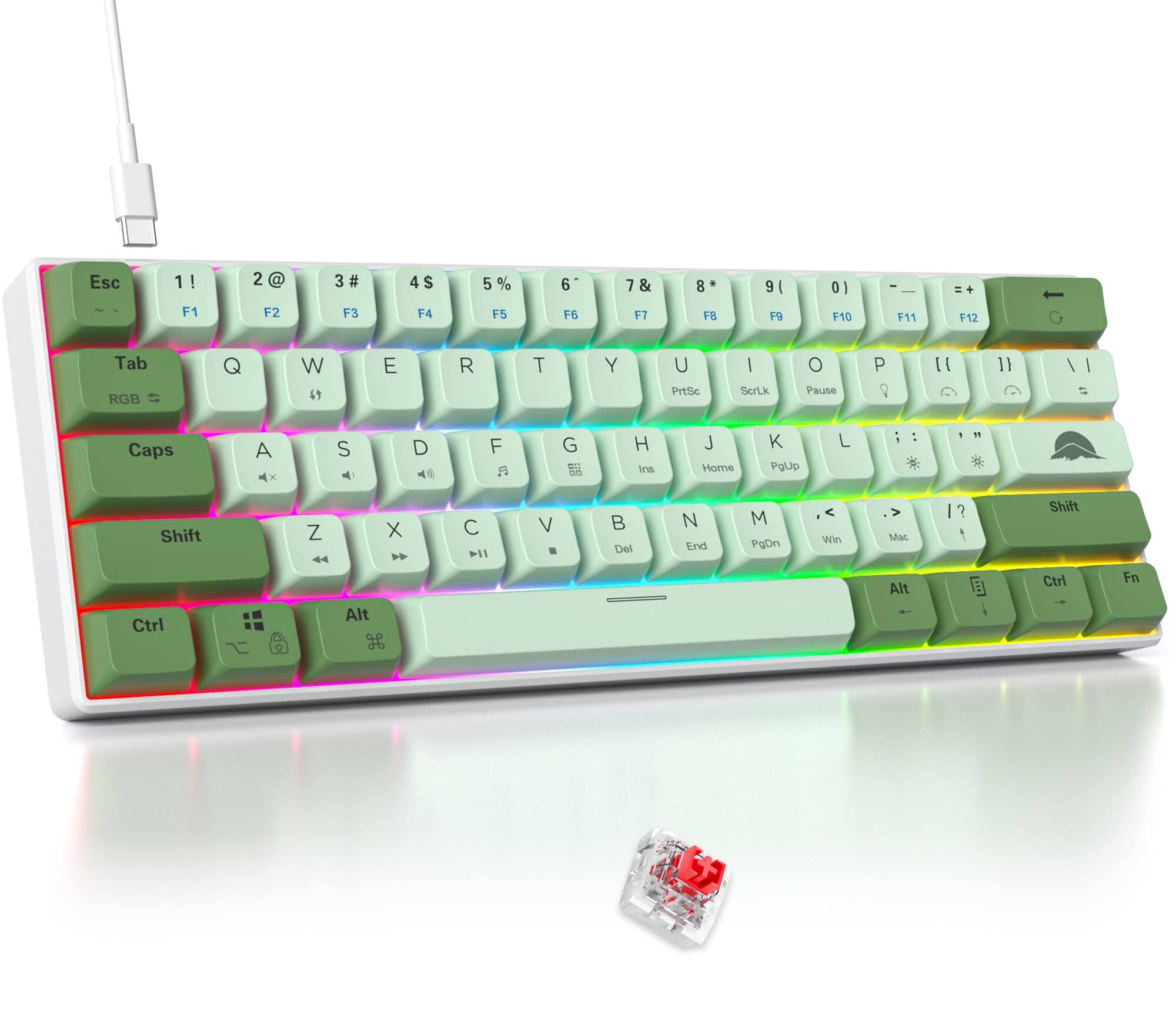 61 Matcha/ Red Switch
