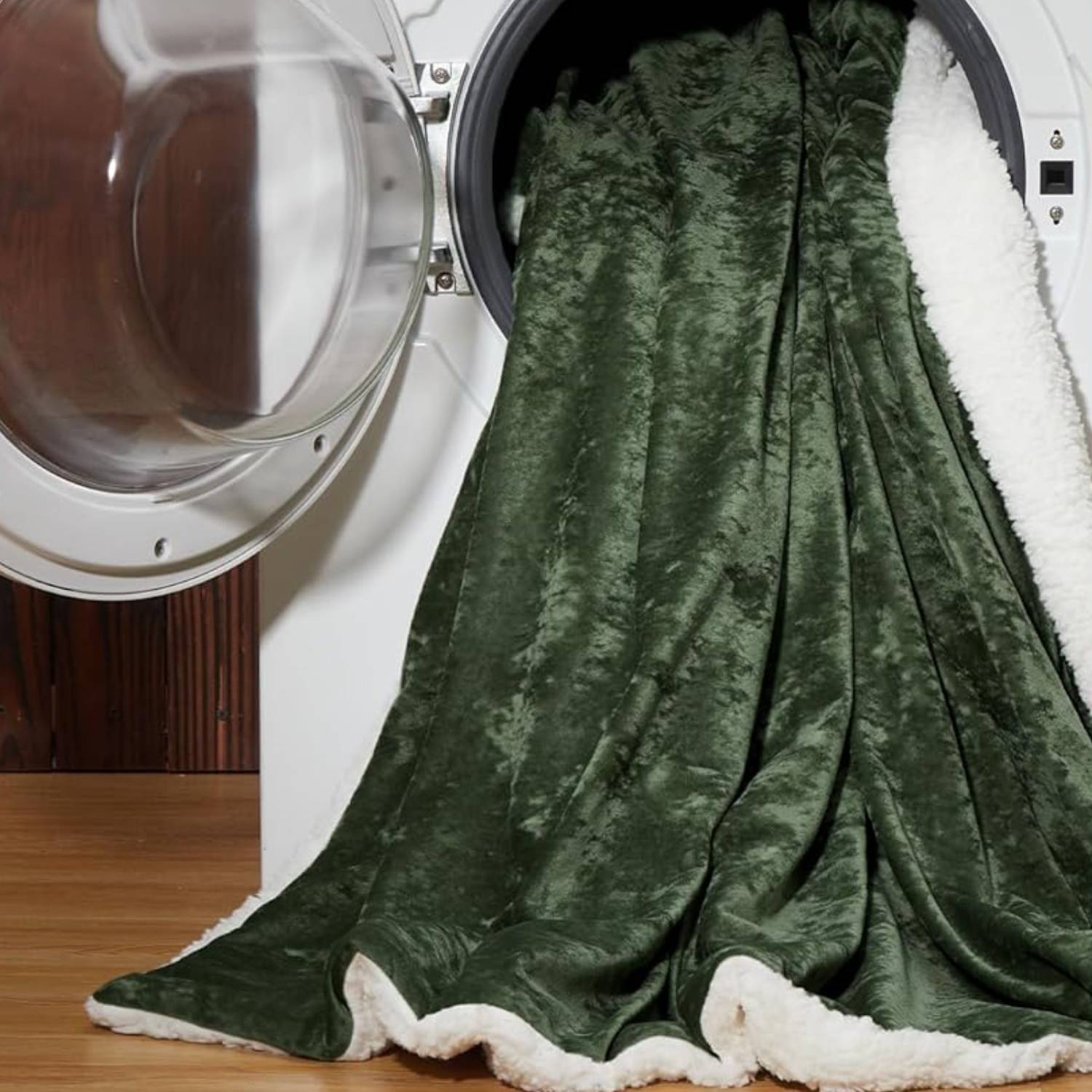 Acekool - 90"x100" Electric Heated Throw Blanket with 4 Heat Levels, Machine Washable - Green