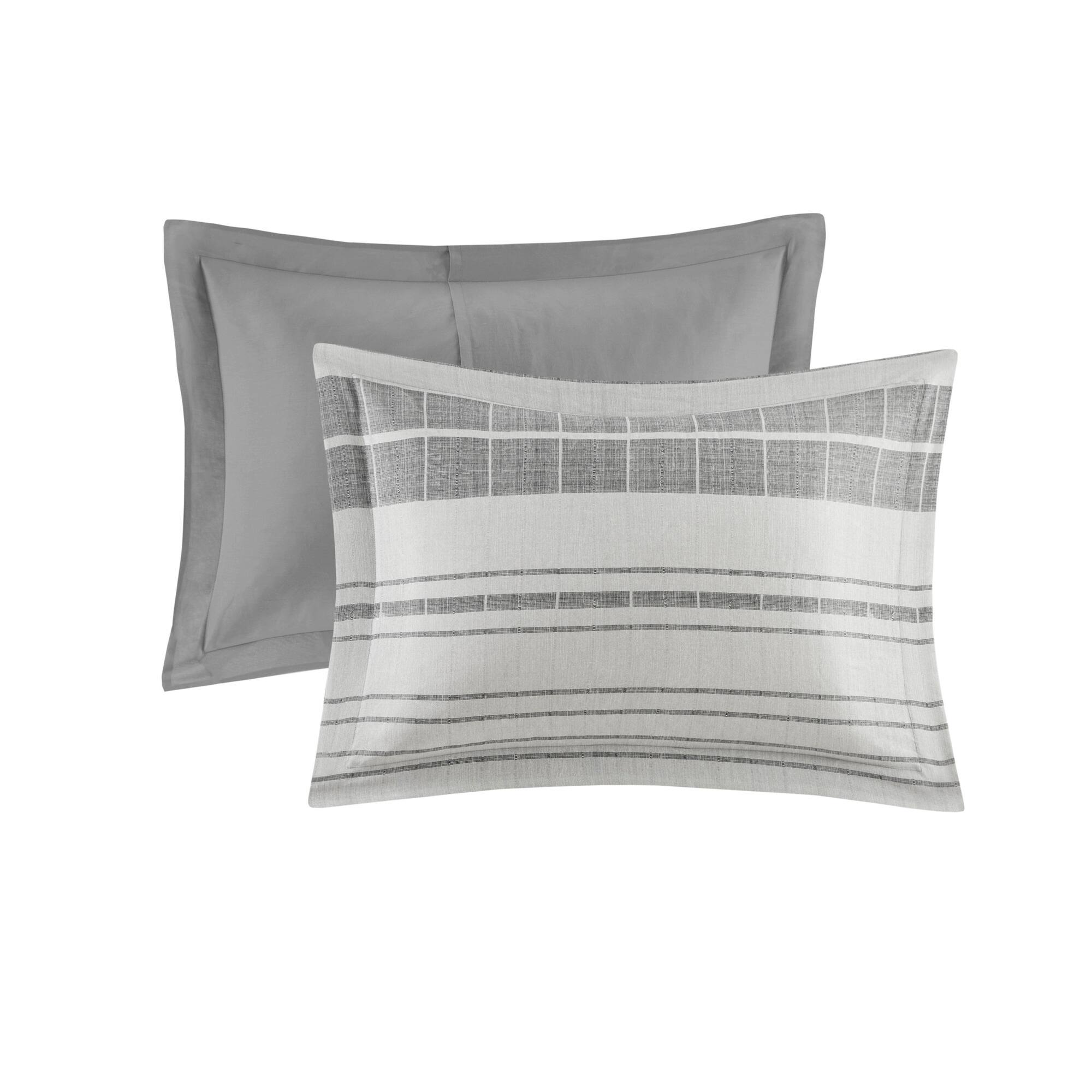 Alt View 3. Gracie Mills - Gracie Mills Naxos 4 Piece Stripe Comforter Set with Throw Pillow - Grey/Multi.
