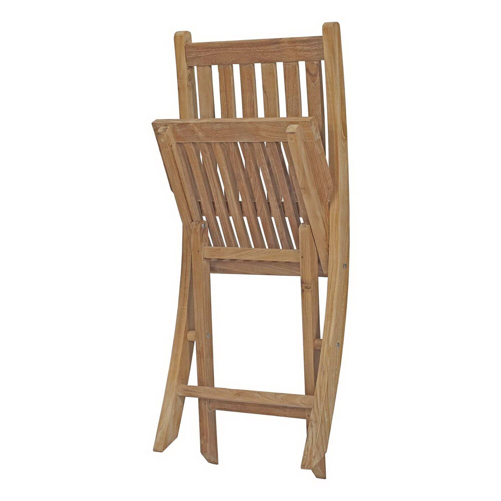 Alt View 2. Modway - Marina Outdoor Patio Teak Folding Chair by Modway - Natural.