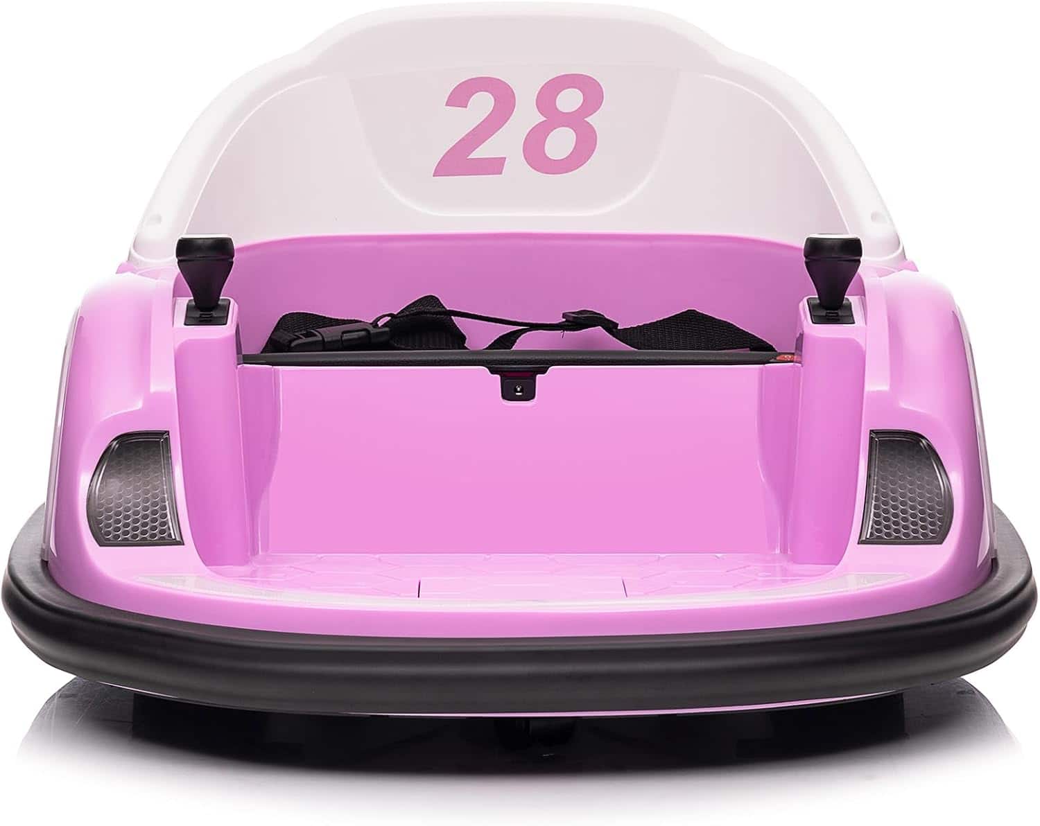 Babevy - 12V Kids Ride On Bumper Car with Remote, Dual Motors, 360° Spin, LED Lights, MP3, Safety Belt - Pink