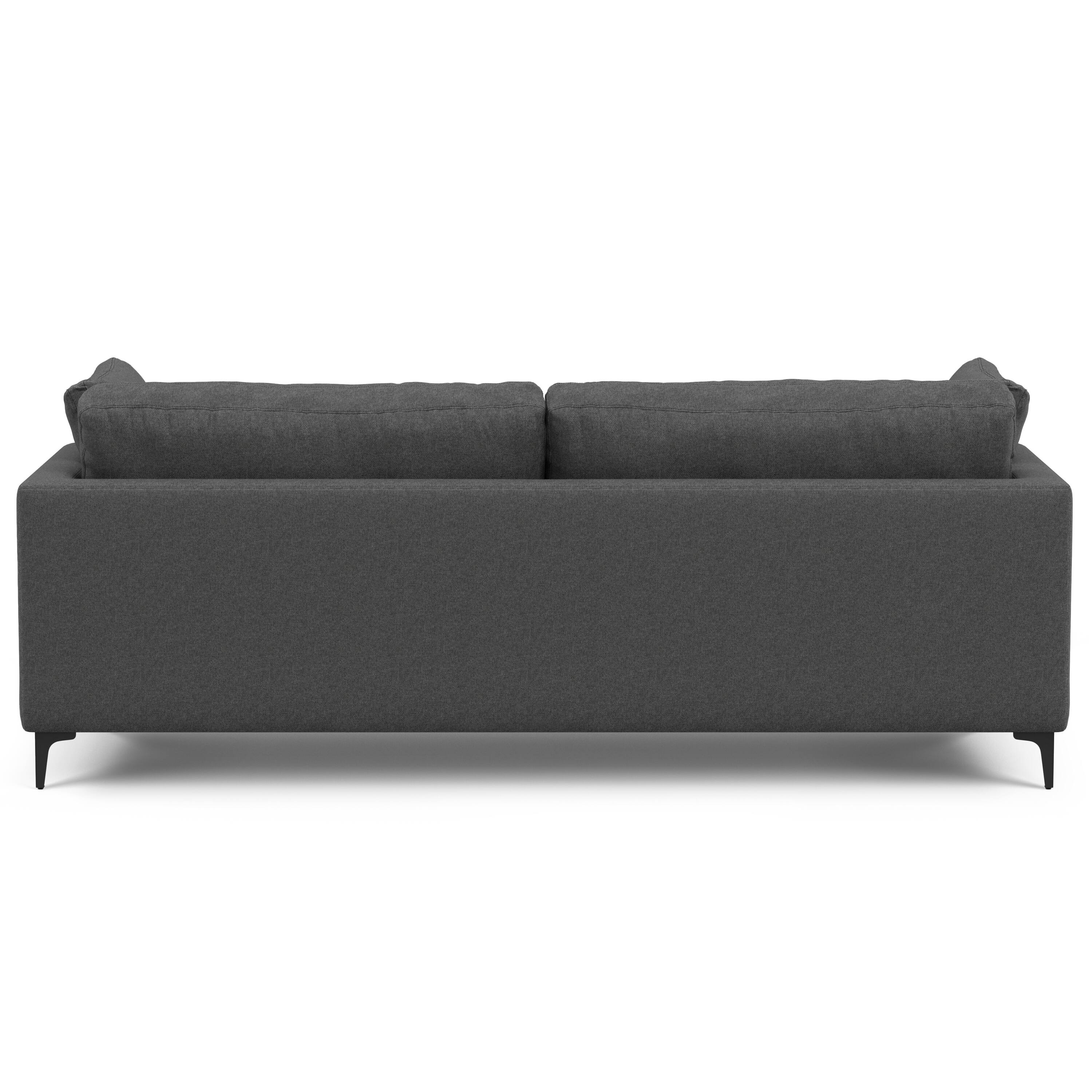 Back. Simpli Home - Ava 90-inch Sofa and Ottoman Set in Tightly Woven Performance Fabric - Pebble Grey.