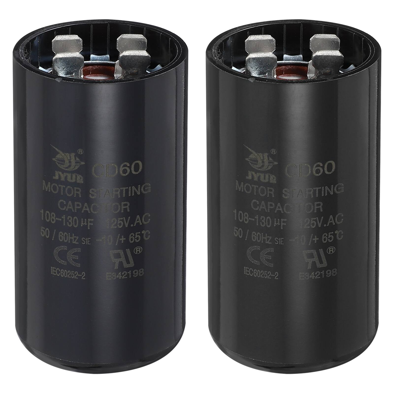 Unique Bargains - 2pcs CD60 Capacitor 108-130 Mfd, 125 VAC Run Motor Start for Electric Fan/Well Pump price history on PriceWatchPro