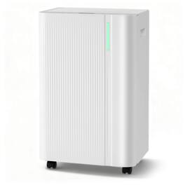 Costway - 54 pints Dehumidifier With Drain Hose 3 Modes LED Display 3-Color Indicator Light 4500 Sq.Ft - White
