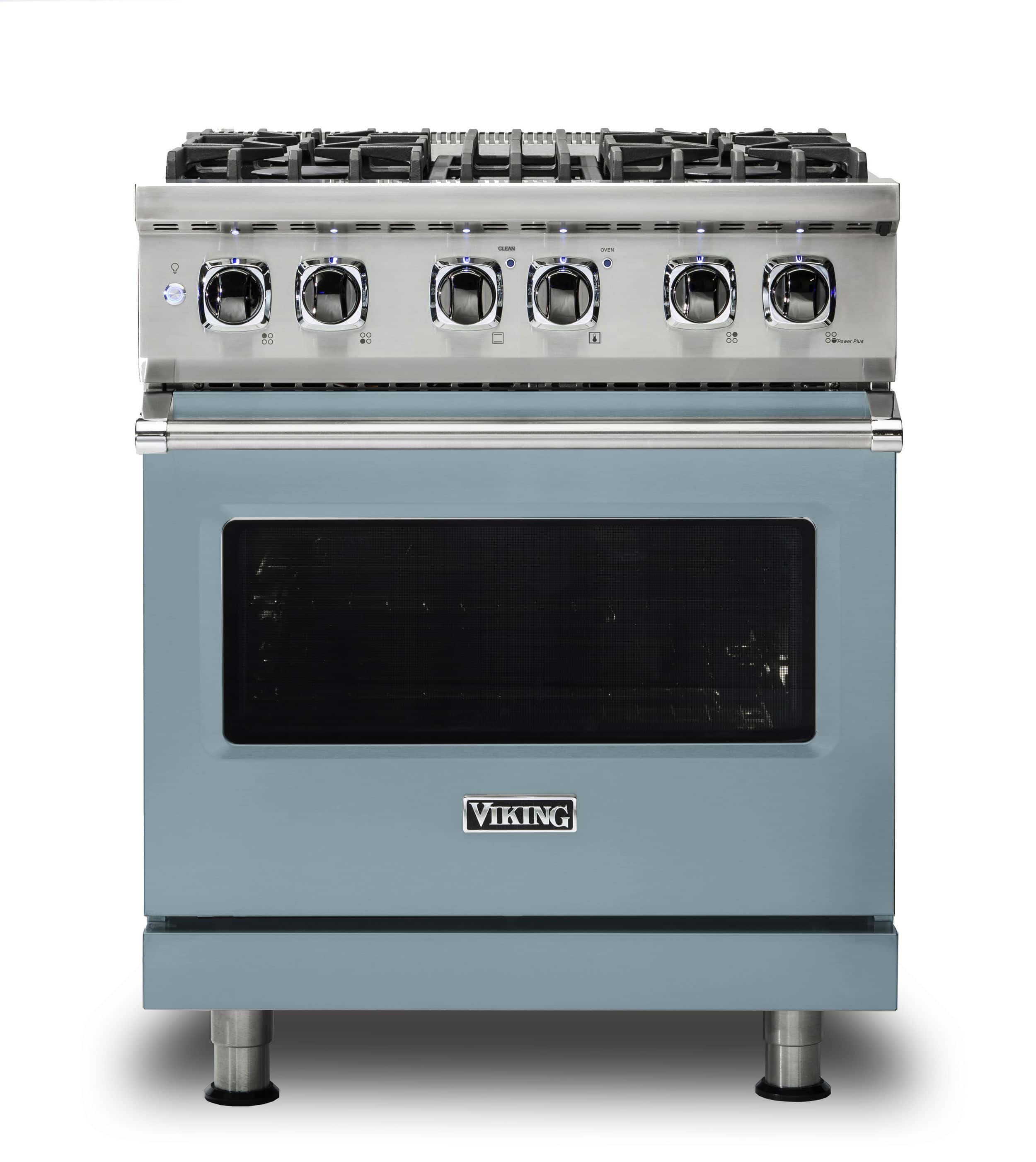 Front. Viking - 30-Inch Dual Fuel Freestanding Range - November Sky.