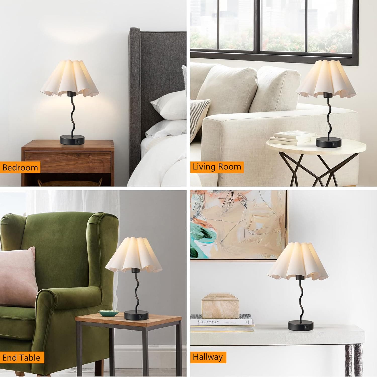 - Bedroom
- Living Room
- End Table
- Hallway