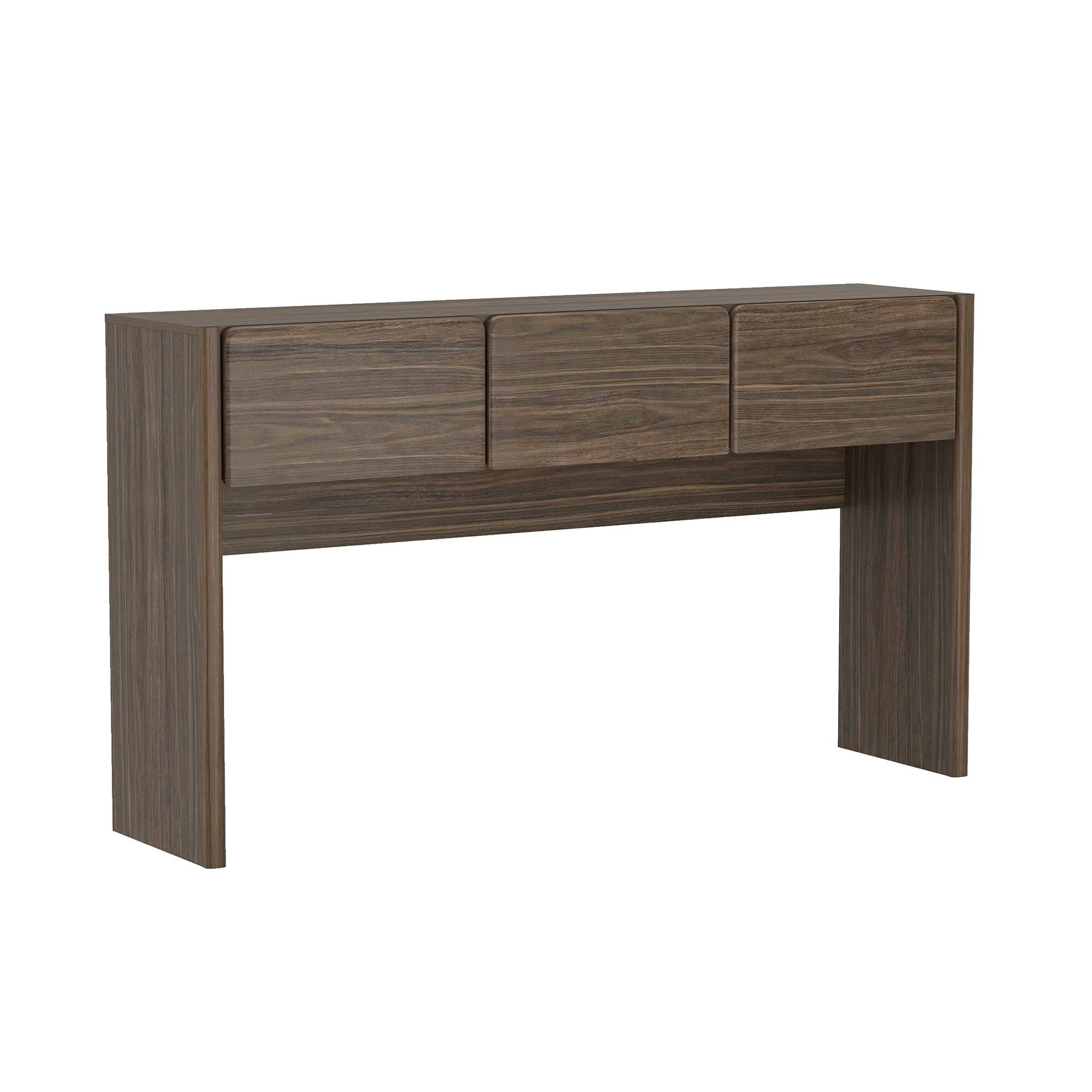 Alt View 2. Manhattan Comfort - Linda Modern Console Table - Walnut Brown.