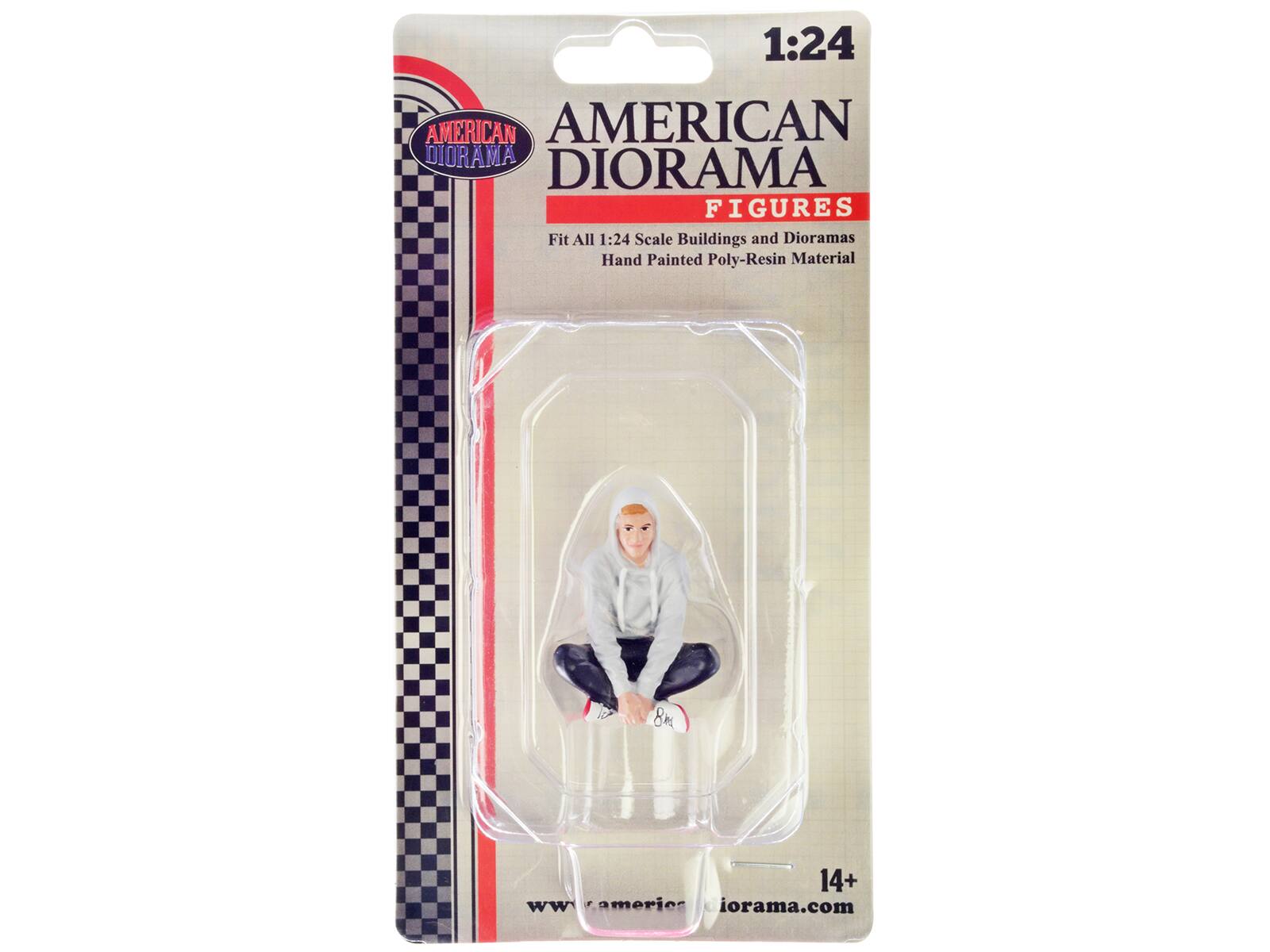 1:24 AMERICAN DIORAMA FIGURES  
Fit All 1:24 Scale Buildings and Dioramas  
Hand Painted Poly-Resin Material  
14+  
www.americandiorama.com