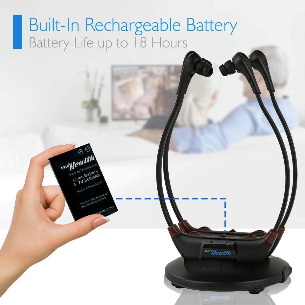 Built-In Rechargeable Battery  
Battery Life up to 18 Hours  

Li-ion Battery  
3.7V/350mAh  

Model: FIEPHA  

Made in China  

www.pyleaudio.com  

PYLE Health