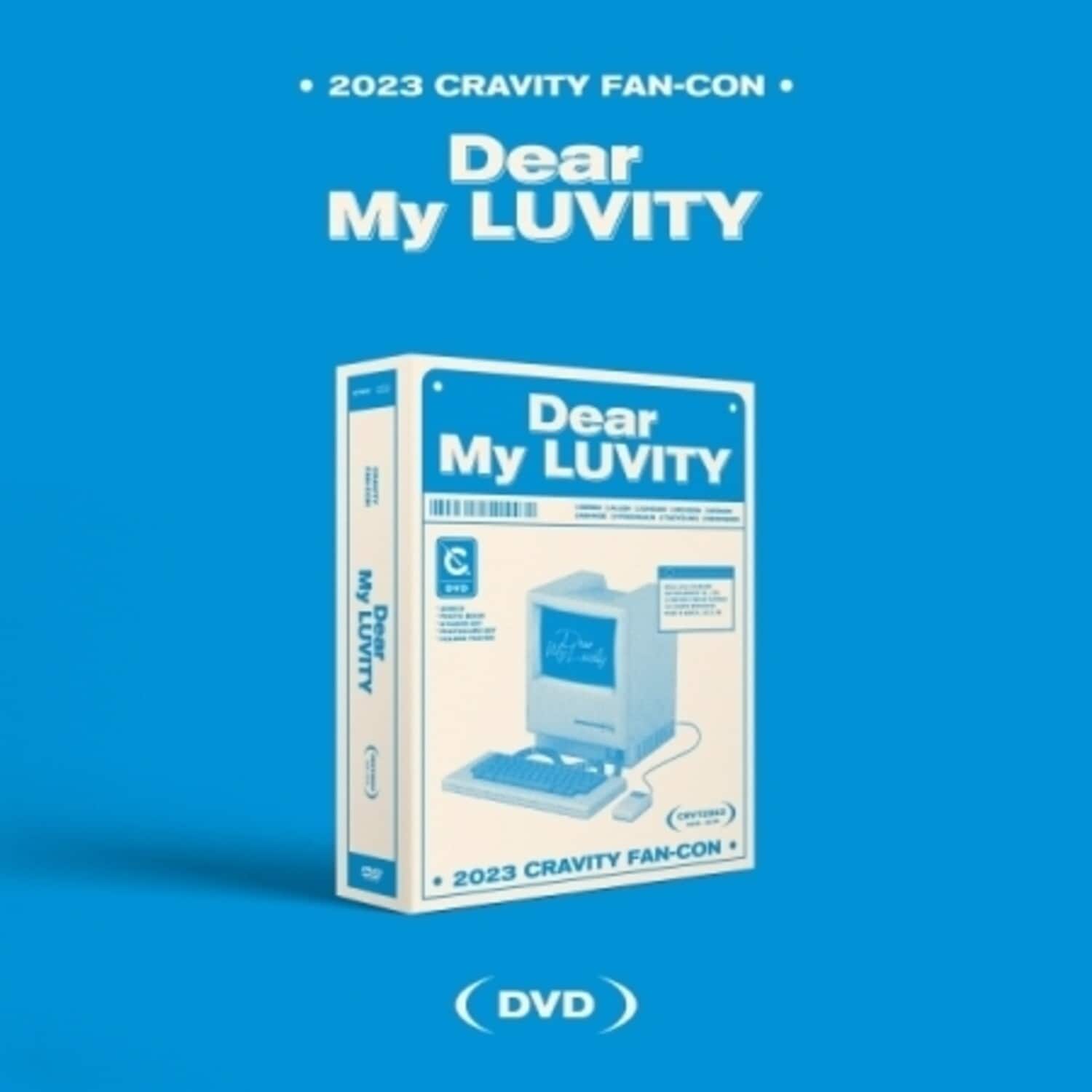 Cravity - Dear My Luvity - 2023 Cravity Fan Con - 3 DVD Set w/160pg Photobook, 9pc Photocard Set, Sticker Set- DVD