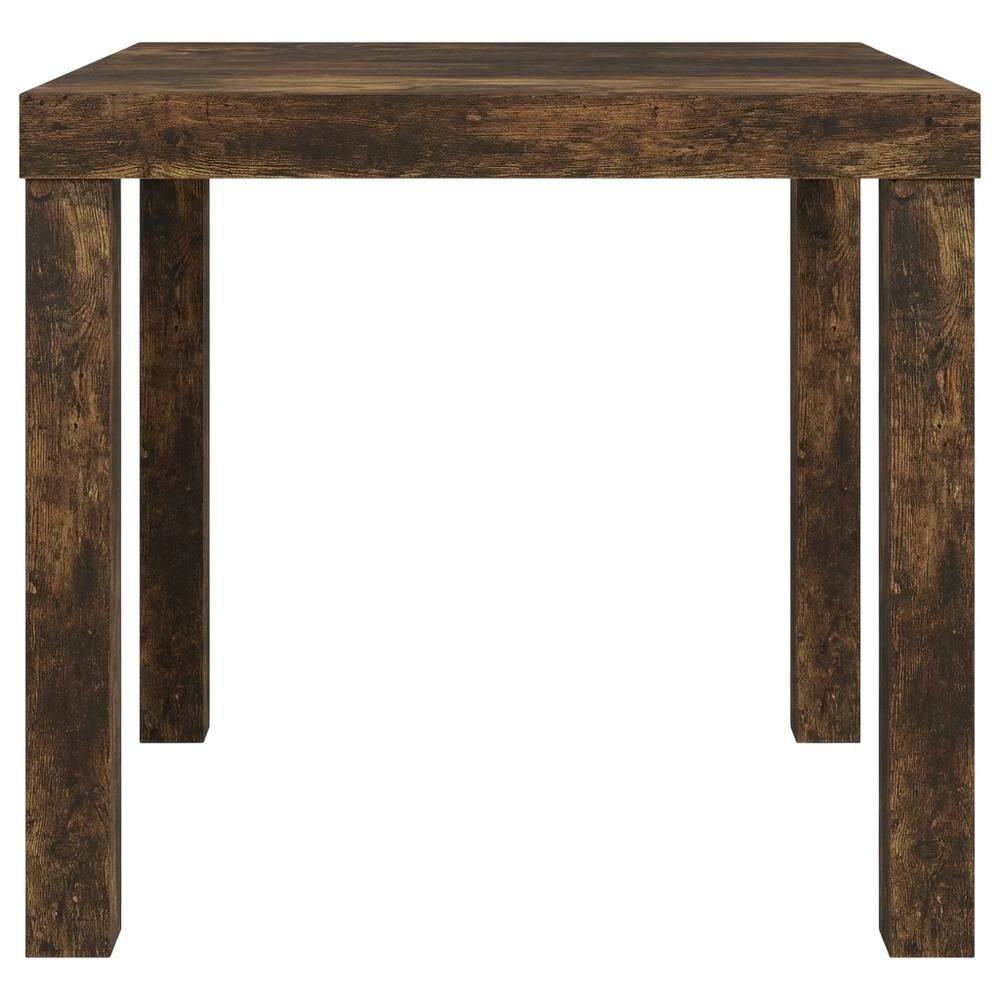 Back. FurniFact - Square Side Table Set with Amber Pine Finish for Living Rooms - Amber Pine.