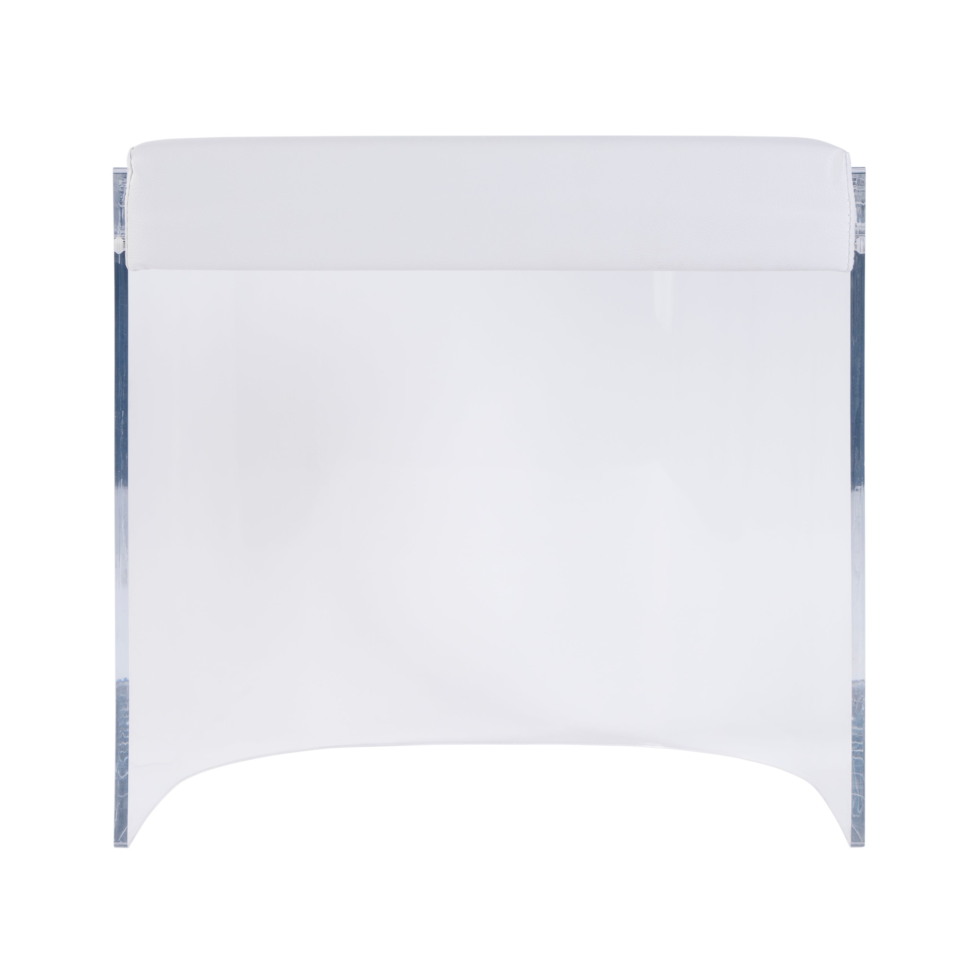 Alt View 2. Butler Specialty - Solara 20 in. Seat Height Acrylic and Upholstered Accent Stool - Clear.