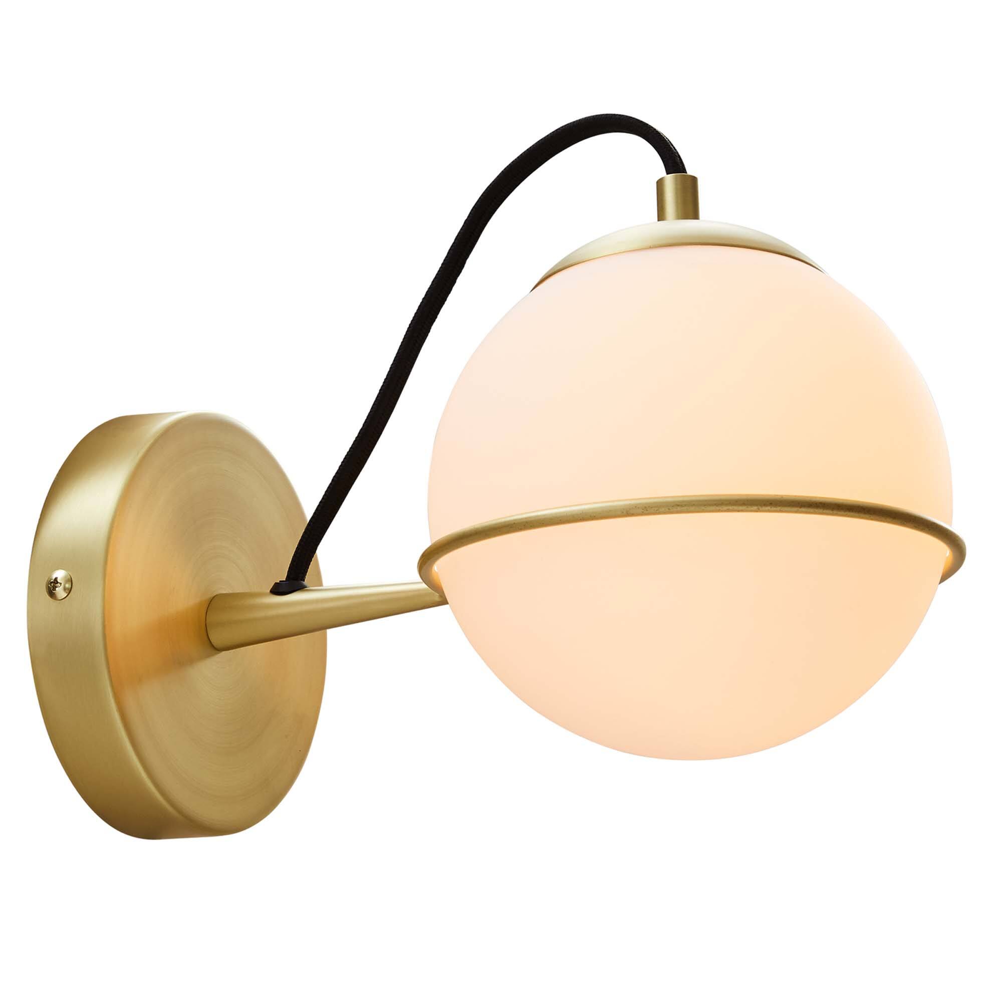 Angle. Modway - Hanna Hardwire Wall Sconce by Modway - Opal Gold.