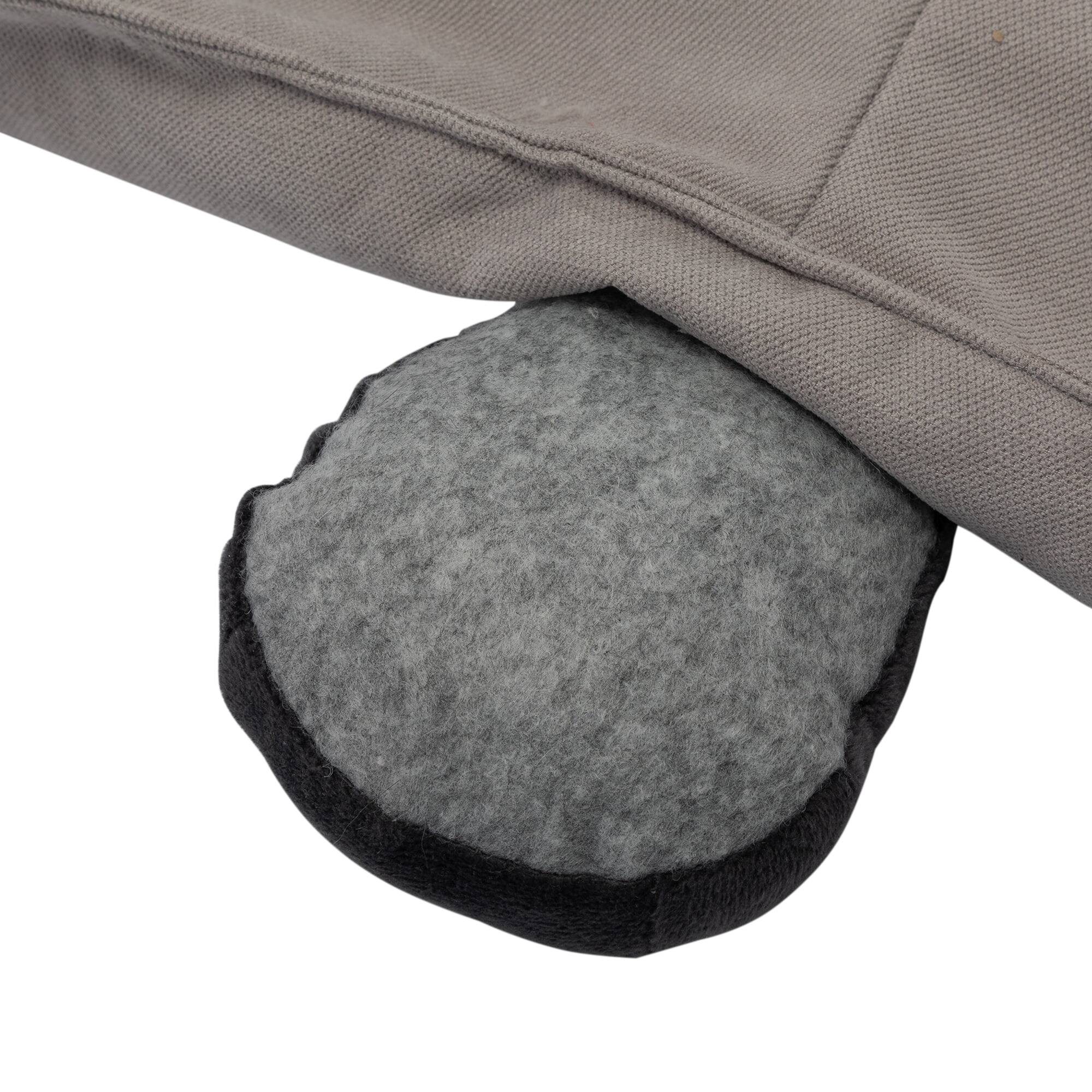 Back. Pefilos - 49" Large Cat Tunnel Bed for Indoor, Cat Tube with Collapsible Washable Cat Bed, Cat Toys for Small Medium Kitty City - Gray.