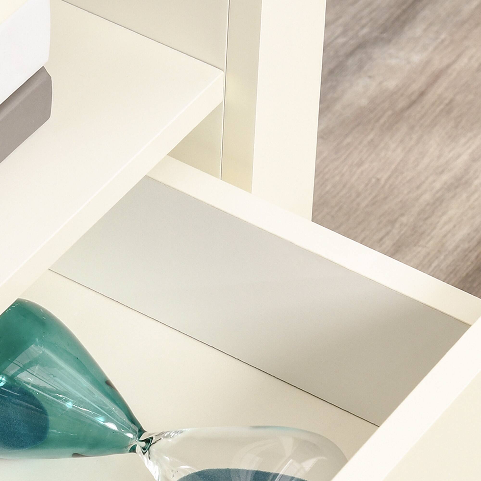 Angle. APRILSOUL - Corner TV Stand Up To 50 Inch Entertainment Center TV Console Table with Drawers and Open Storage Compartment - White.