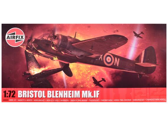 AIRFIX
1:72 BRISTOL BLENHEIM Mk.IF
A04059 MODEL KIT - MAQUETTE A MONTER - MODELLBAUSATZ - MODELLO A SCALA - BOUWMODEL - MAQUETA PARA MONTAR - PLASTBYGGSATS - RAKENNUSSARJA - MODELLO PARA CONSTRUIR - MODELBYGGESAT - ΣΥΝΑΡΜΟΣΤΟΥΜΕΝΟ ΜΟΝΤΕΑΟ
BRISTOL BLENHEIM Mk.IF