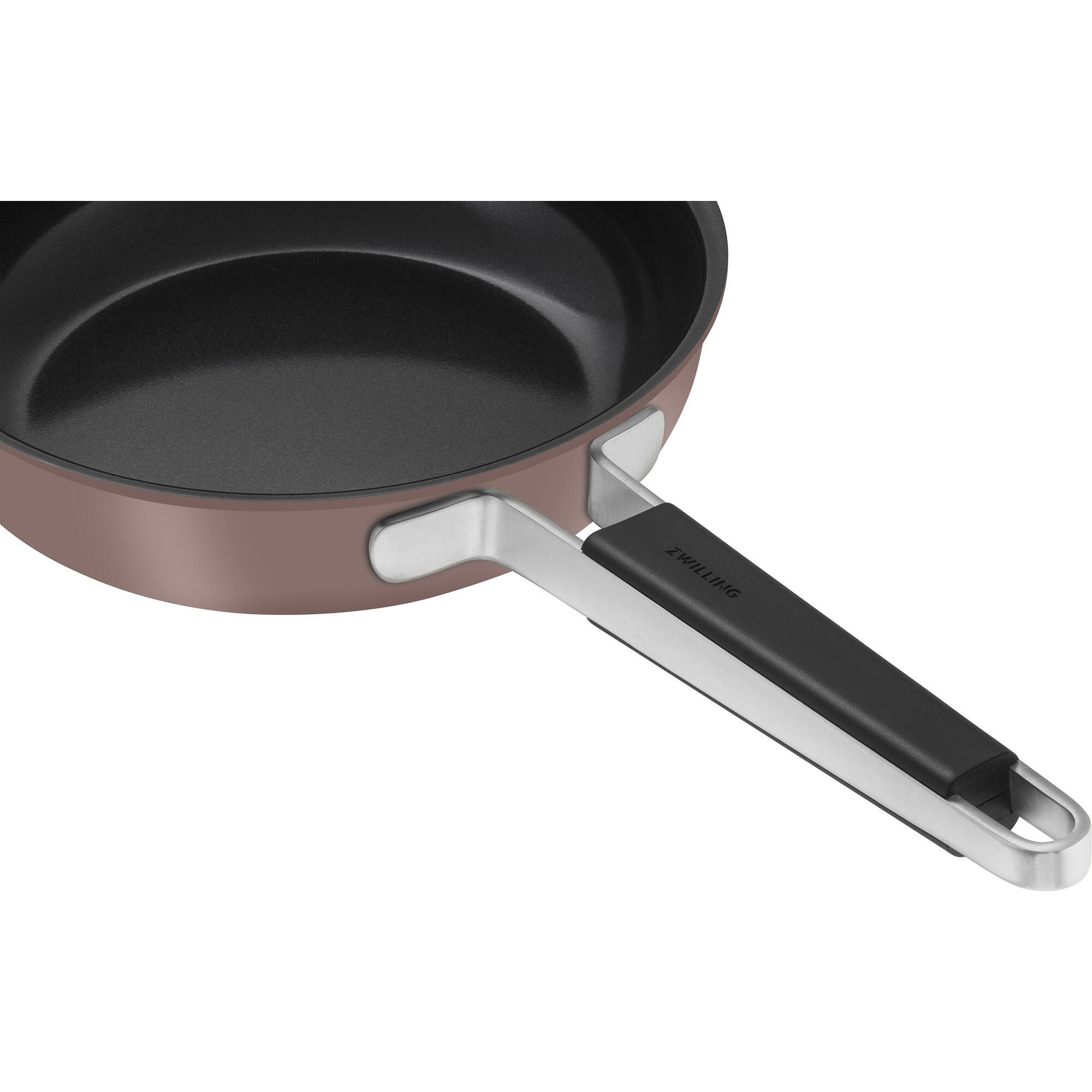 Alt View 3. ZWILLING - ZWILLING Pure 9.5-inch Stainless Steel Ceramic Nonstick Fry Pan, Rose - Rose Gold.