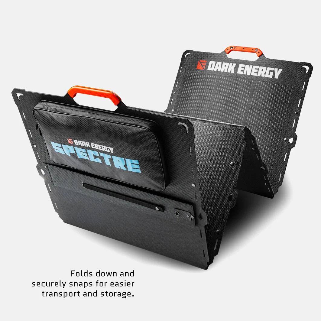 DARK ENERGY SPECTRE  
Folds down and securely snaps for easier transport and storage.