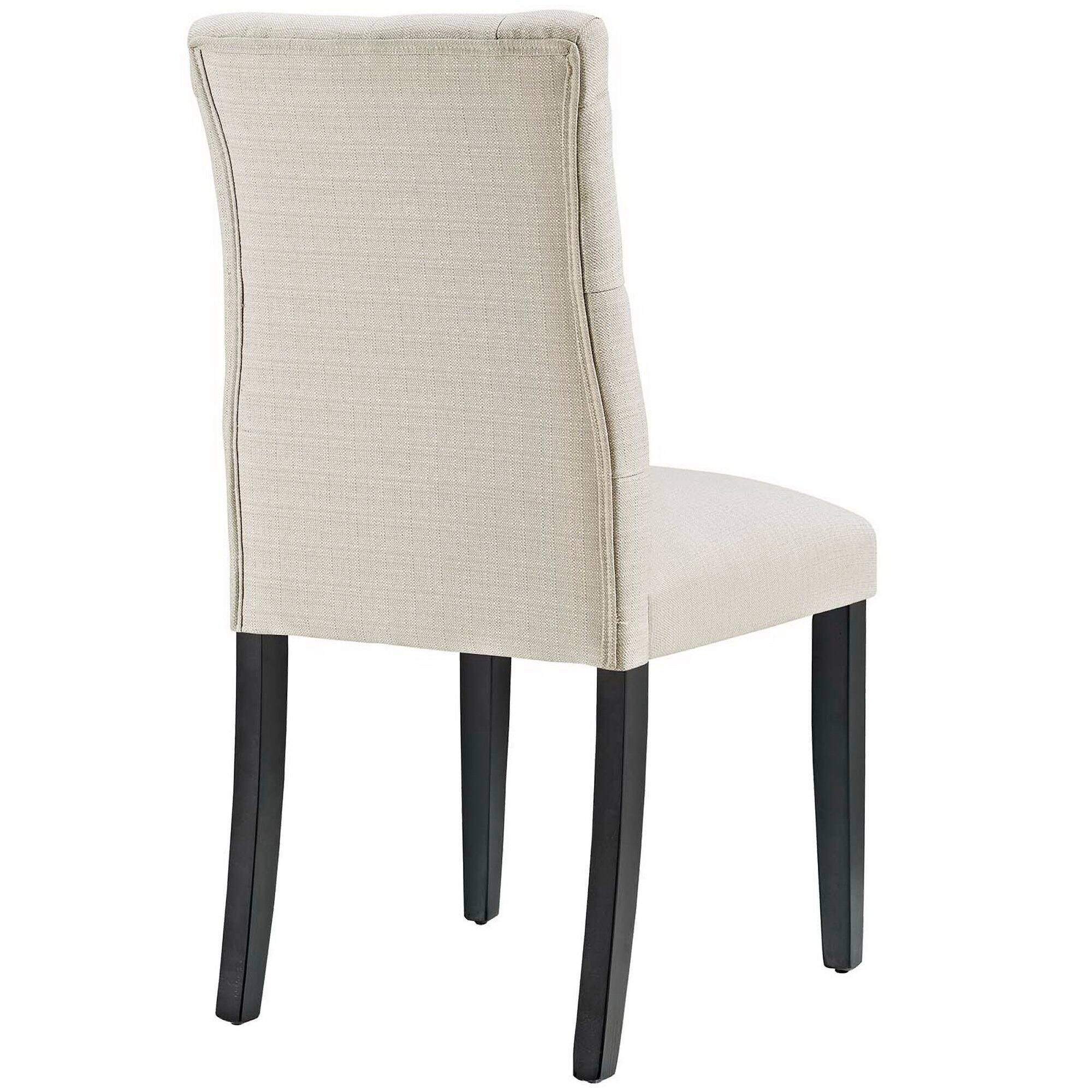 Back. Modway - Duchess Fabric Dining Chair Set of 4 by Modway - Brown.
