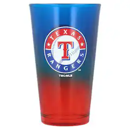 The Memory Company - Texas Rangers 16oz. Ombre Pint Glass - Multicolor