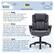 Alt View 21. Serta - Garret Bonded Leather Executive Office Chair with Premium Cushioning - Space Gray.